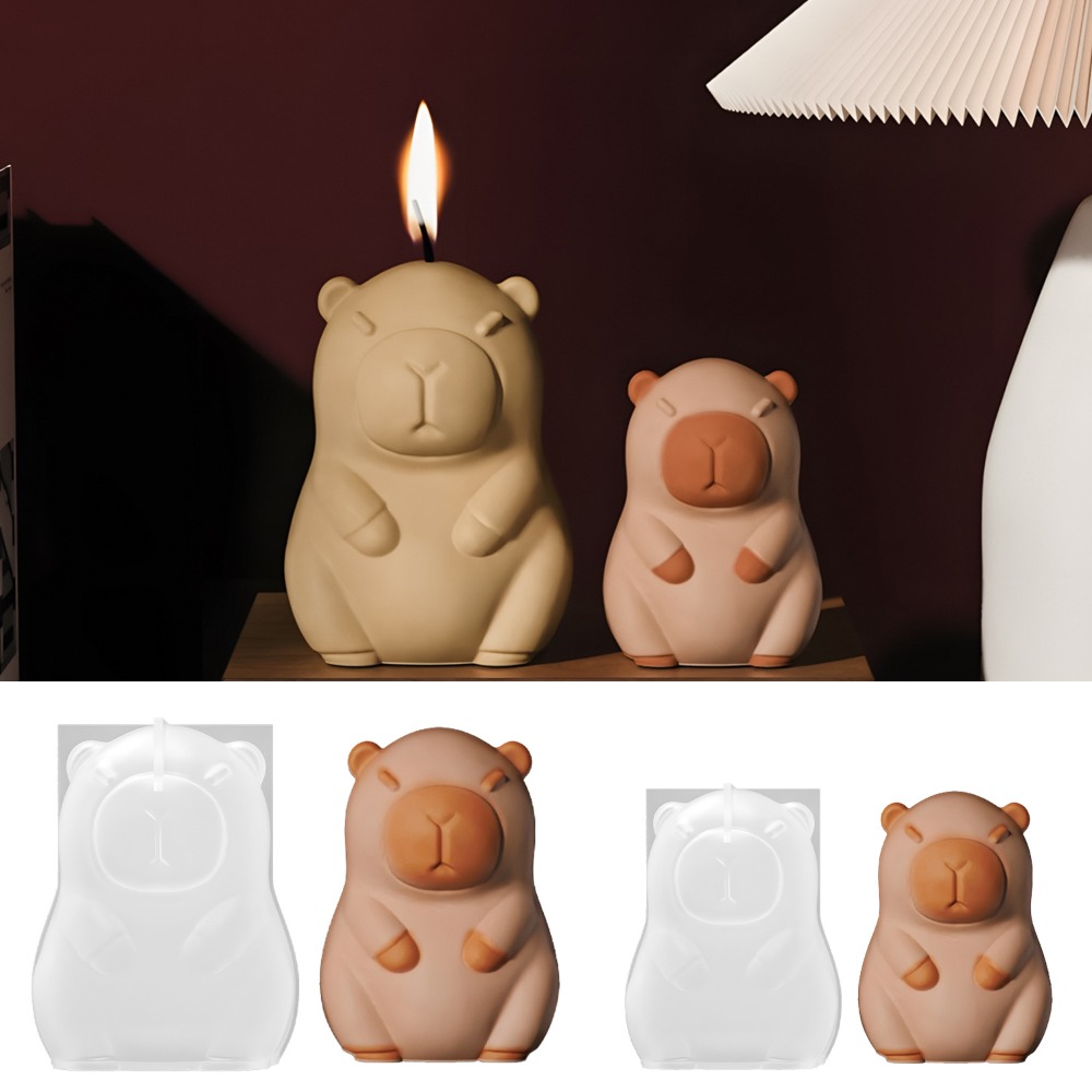 Candle Making Video - Ayakta Kapibara Kokusu Mum silikon kalıp