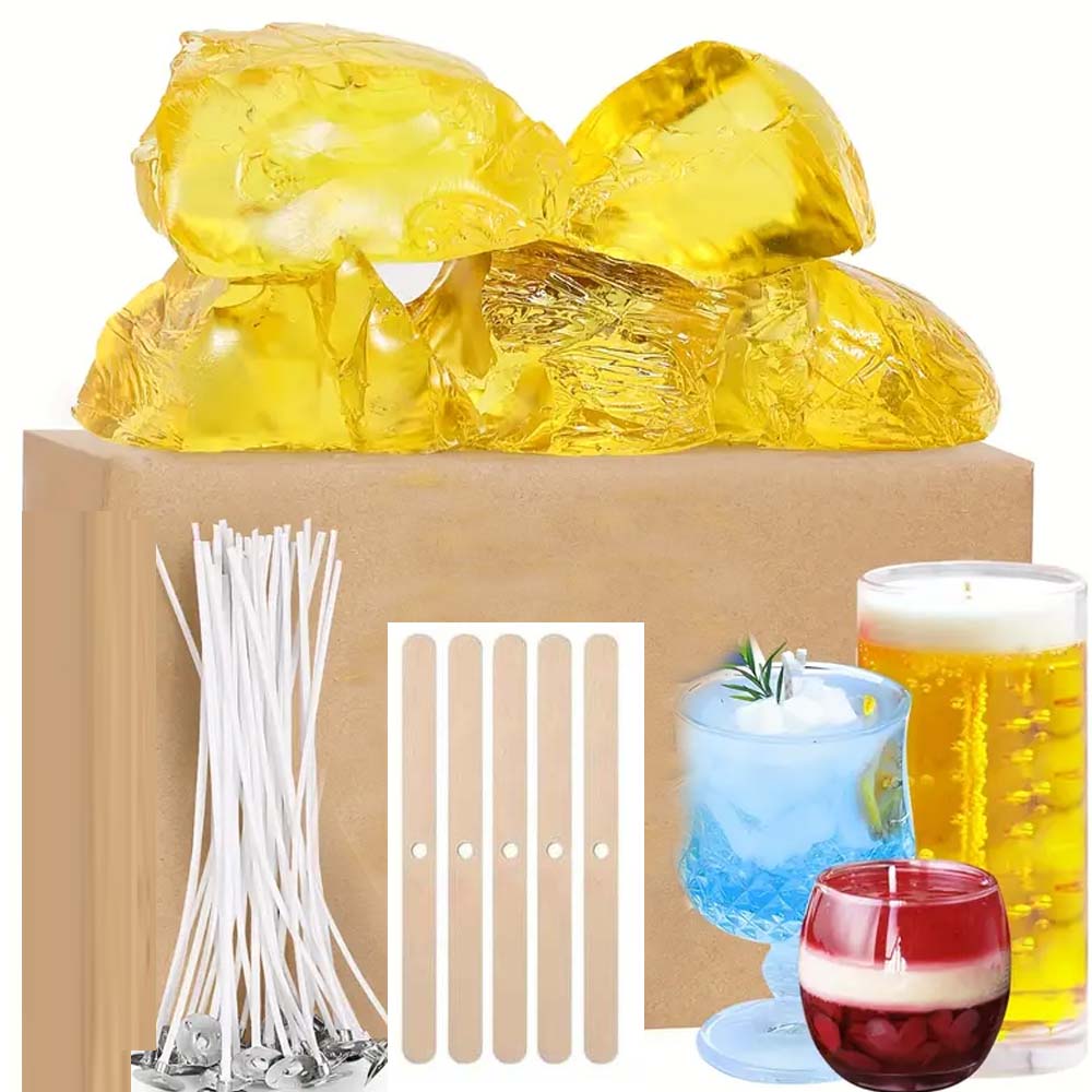 Candle Making Video - Mum Yapımı için 200g Sarı Şeffaf