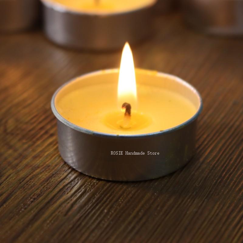 Soy Wax Pillar Blend - Boş çay balmumu dairesel alüminyum kutu