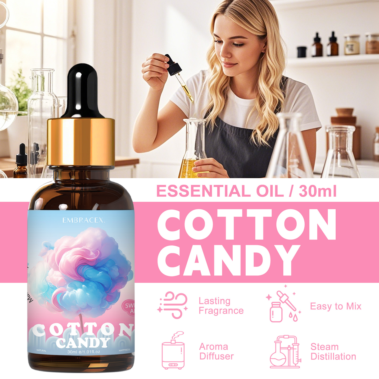 30ml Pamuk Şeker Esansiyel Yağ - Candle Making Raw Material incelemesi ve fiyatı