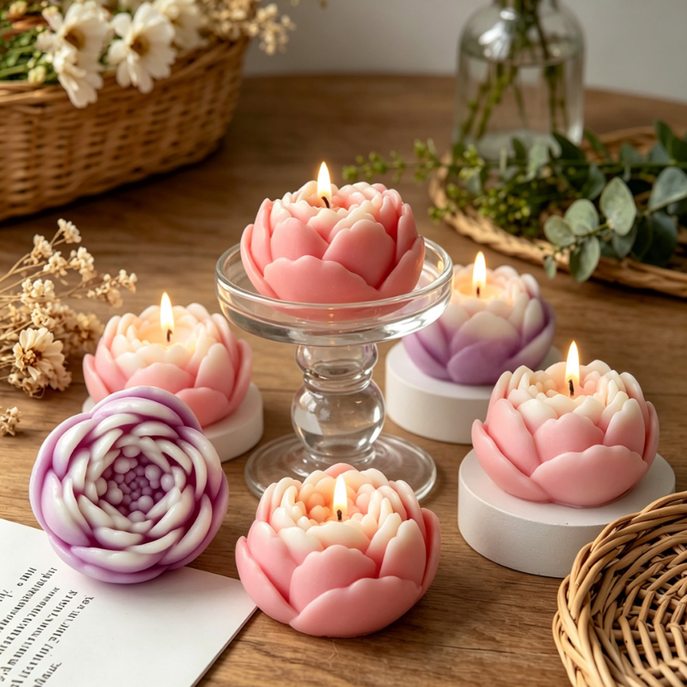 3D Çiçek Silikon Kalıp Şakayık - Candle Making Video incelemesi ve fiyatı