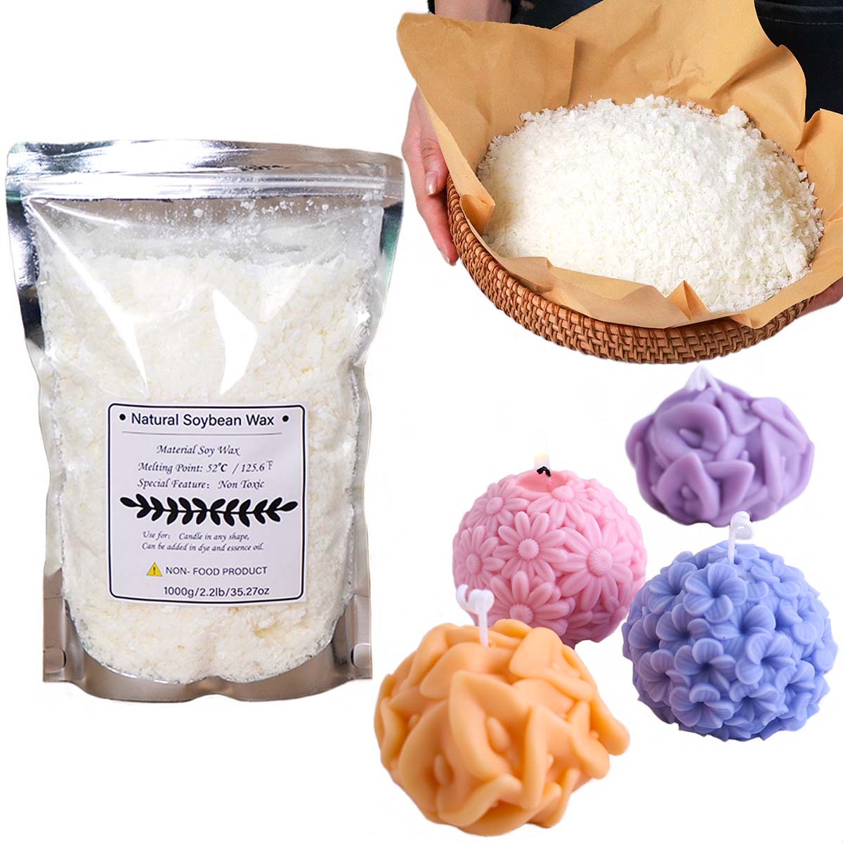 100/250/500/1000g Doğal Soya B - Candle Making Raw Material incelemesi ve fiyatı