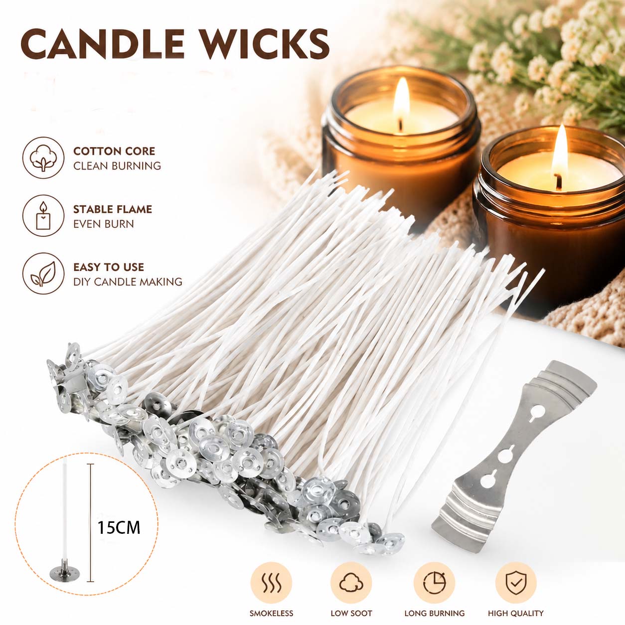 Dumansız Mum Fitil, Pamuk Çeki - Soy Wax Pillar Blend incelemesi ve fiyatı