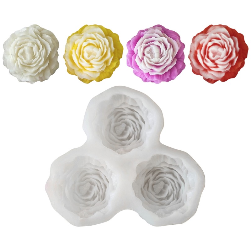 3 adet/takım Şakayık Çiçek Mum - Candle Making Supplies Wholesale incelemesi ve fiyatı