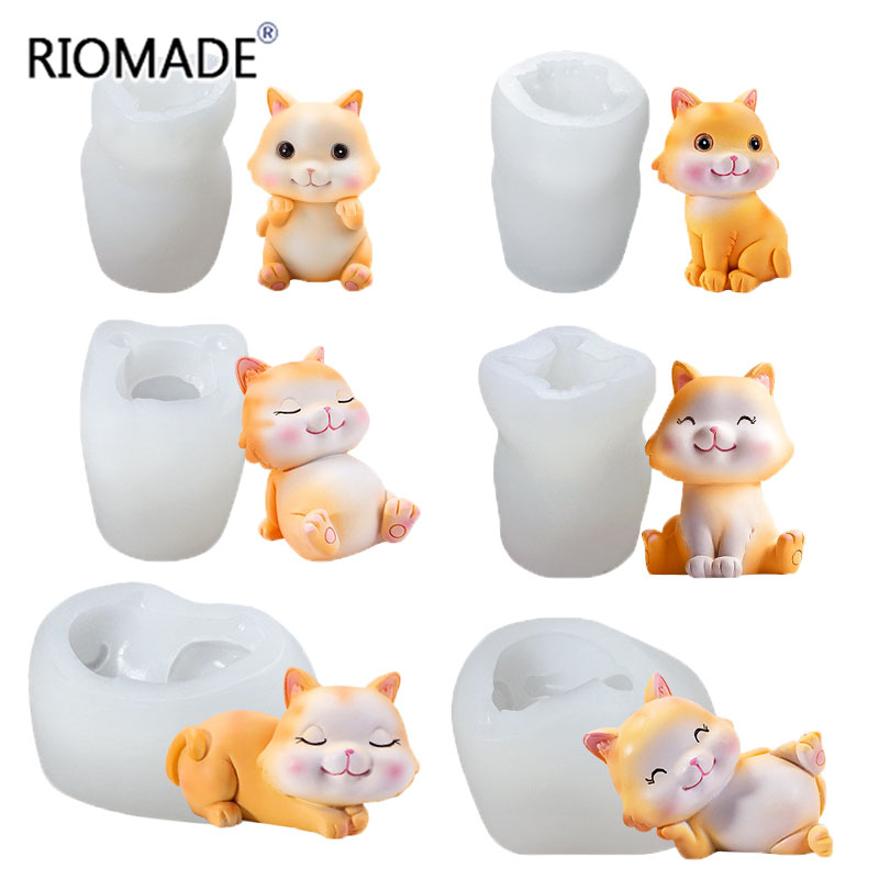 Kedi Silikon Kalıplar 6 Stil 3 - Candle Making Supplies Wholesale incelemesi ve fiyatı